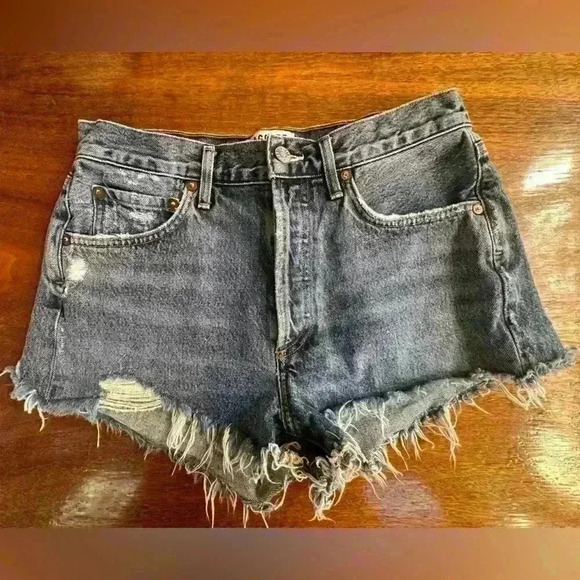 Agolde “Parker” Distressed Jean Shorts Size 26 - Picture 8 of 15